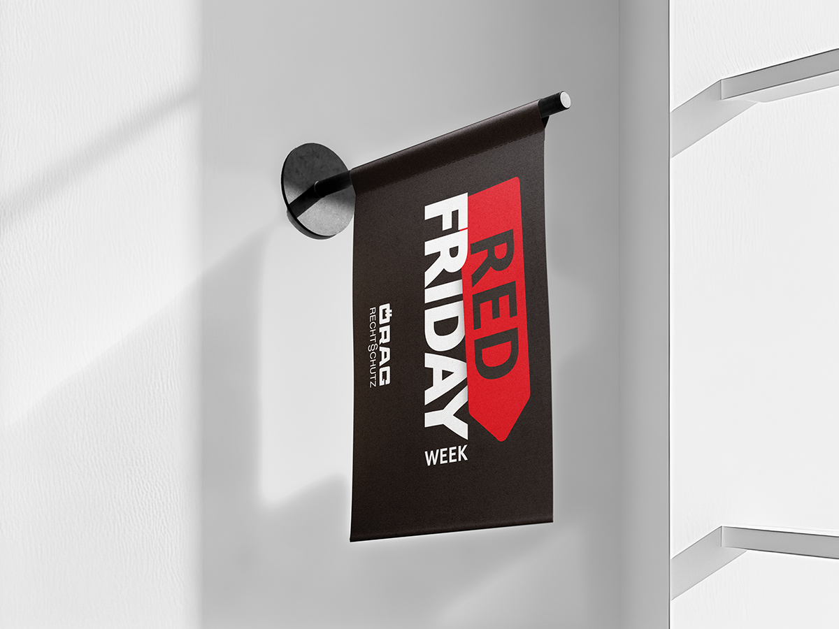 Red Friday Wandflagge